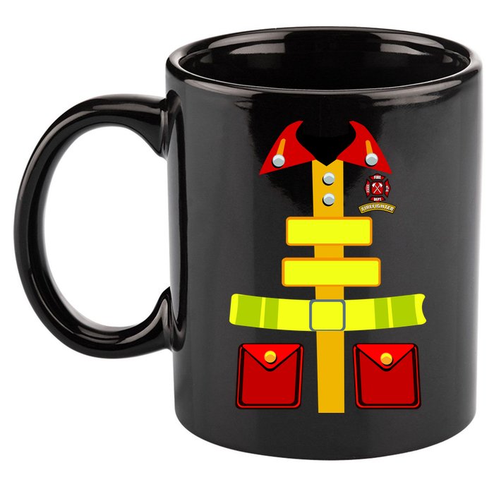 Fireman Costume Firefighter Halloween Uniform 11oz C Handle Ceramic Mug