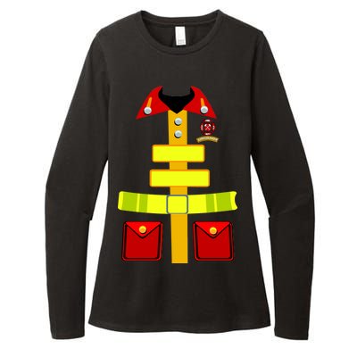 Fireman Costume Firefighter Halloween Uniform Womens CVC Long Sleeve Shirt