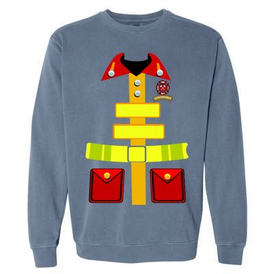 Fireman Costume Firefighter Halloween Uniform Garment-Dyed Sweatshirt