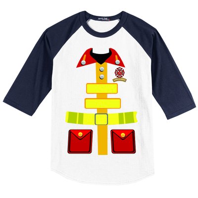 Fireman Costume Firefighter Halloween Uniform Baseball Sleeve Shirt