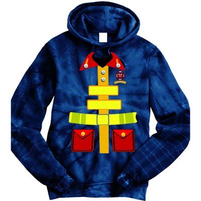 Fireman Costume Firefighter Halloween Uniform Tie Dye Hoodie