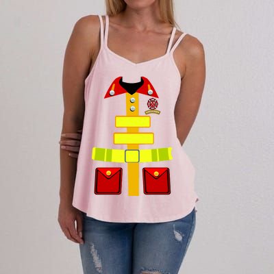 Fireman Costume Firefighter Halloween Uniform Women's Strappy Tank