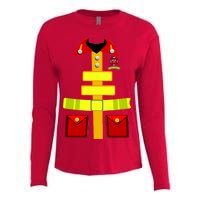 Fireman Costume Firefighter Halloween Uniform Womens Cotton Relaxed Long Sleeve T-Shirt