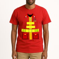 Fireman Costume Firefighter Halloween Uniform Tall T-Shirt