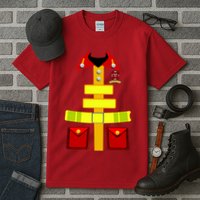 Fireman Costume Firefighter Halloween Uniform Tall T-Shirt