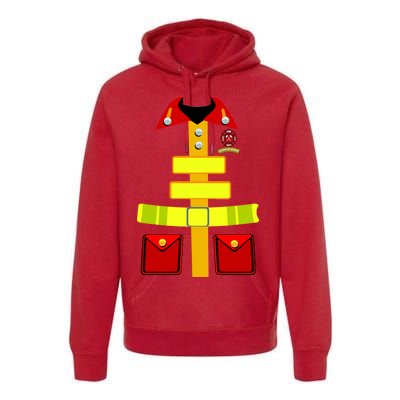 Fireman Costume Firefighter Halloween Uniform Premium Hoodie