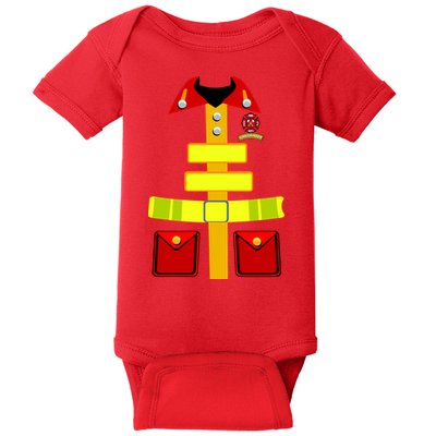 Fireman Costume Firefighter Halloween Uniform Baby Bodysuit