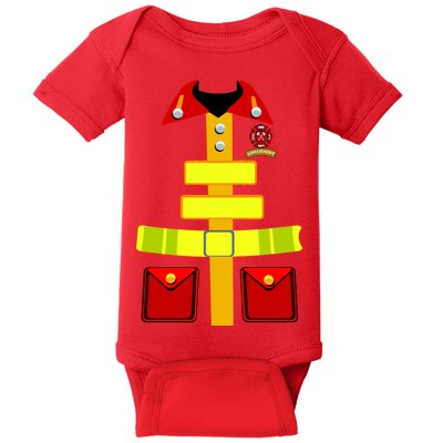 Fireman Costume Firefighter Halloween Uniform Baby Bodysuit