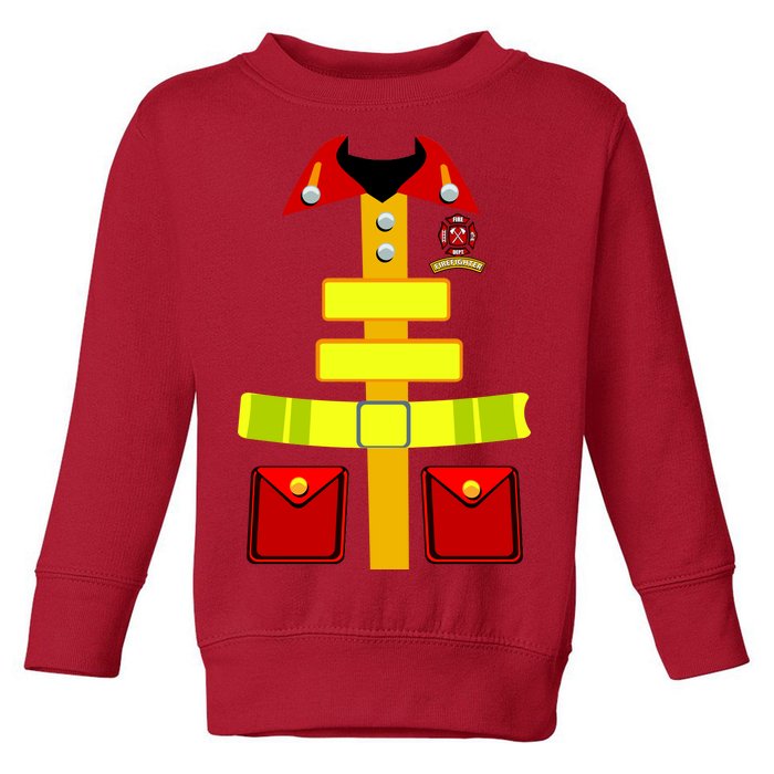 Fireman Costume Firefighter Halloween Uniform Toddler Sweatshirt