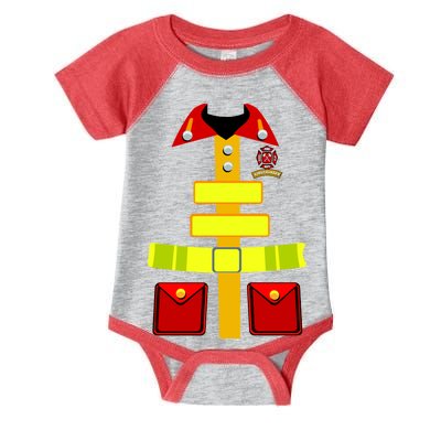 Fireman Costume Firefighter Halloween Uniform Infant Baby Jersey Bodysuit