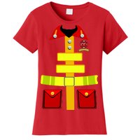 Fireman Costume Firefighter Halloween Uniform Women's T-Shirt