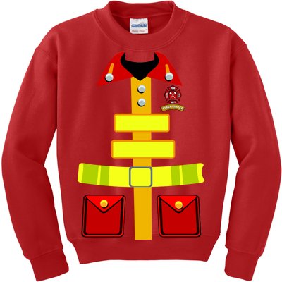 Fireman Costume Firefighter Halloween Uniform Kids Sweatshirt