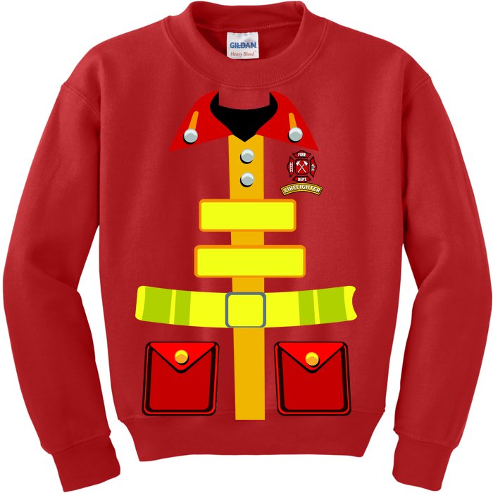 Fireman Costume Firefighter Halloween Uniform Kids Sweatshirt