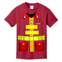 Fireman Costume Firefighter Halloween Uniform Kids T-Shirt