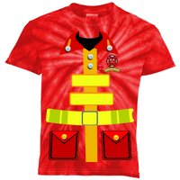 Fireman Costume Firefighter Halloween Uniform Kids Tie-Dye T-Shirt