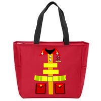 Fireman Costume Firefighter Halloween Uniform Zip Tote Bag