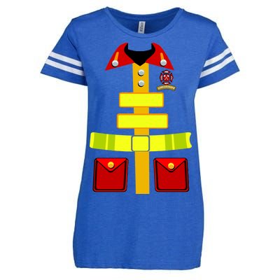 Fireman Costume Firefighter Halloween Uniform Enza Ladies Jersey Football T-Shirt