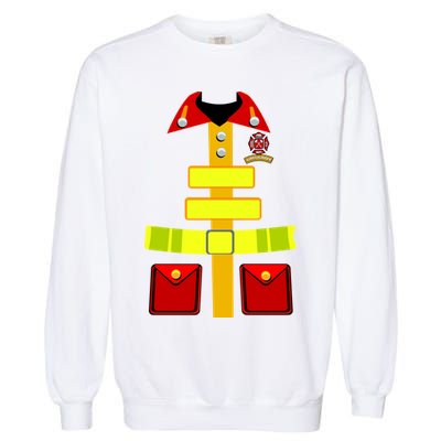 Fireman Costume Firefighter Halloween Uniform Garment-Dyed Sweatshirt