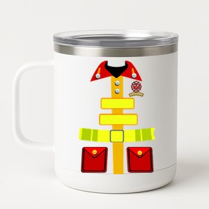 Fireman Costume Firefighter Halloween Uniform 12 oz Stainless Steel Tumbler Cup