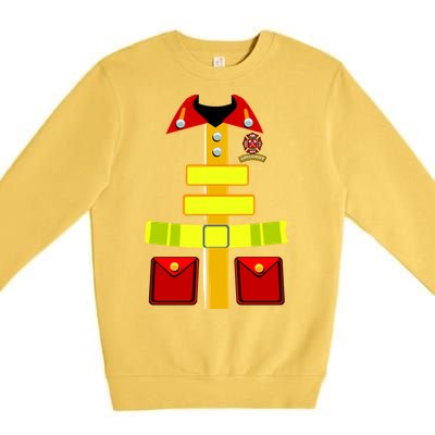 Fireman Costume Firefighter Uniform Premium Crewneck Sweatshirt