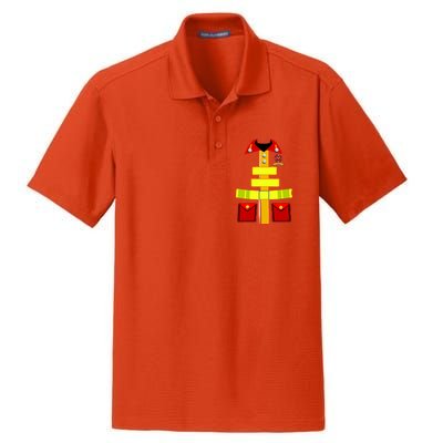 Fireman Costume Firefighter Uniform Dry Zone Grid Polo