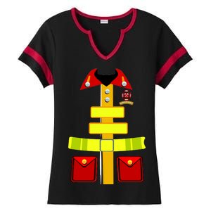 Fireman Costume Firefighter Uniform Ladies Halftime Notch Neck Tee