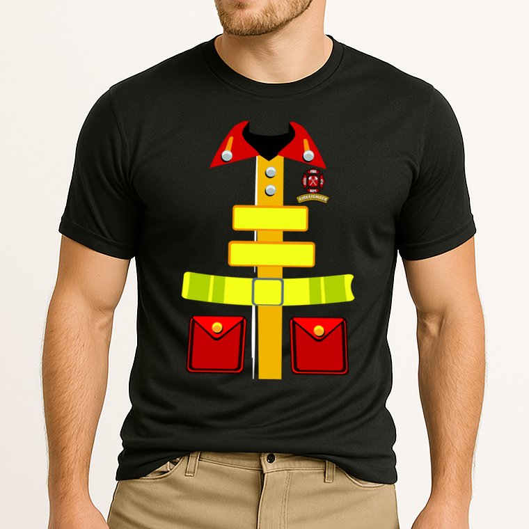 Fireman Costume Firefighter Uniform Performance Shirt