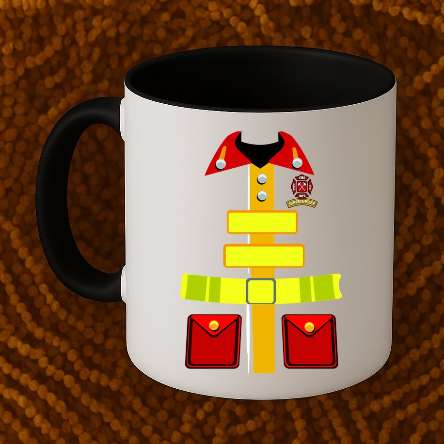 Fireman Costume Firefighter Uniform Mug