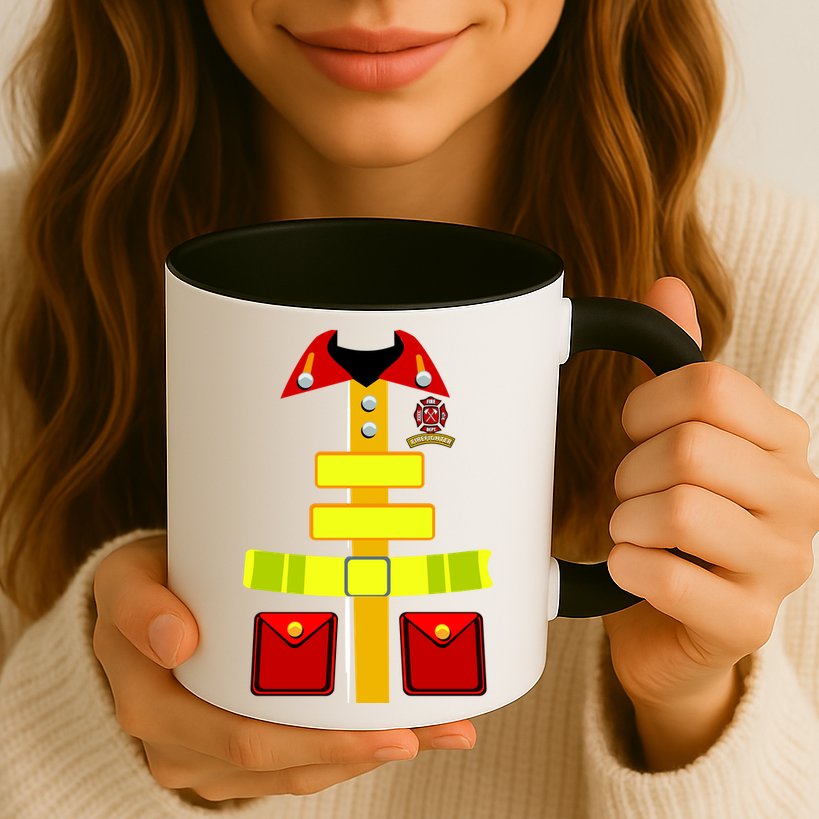 Fireman Costume Firefighter Uniform Mug