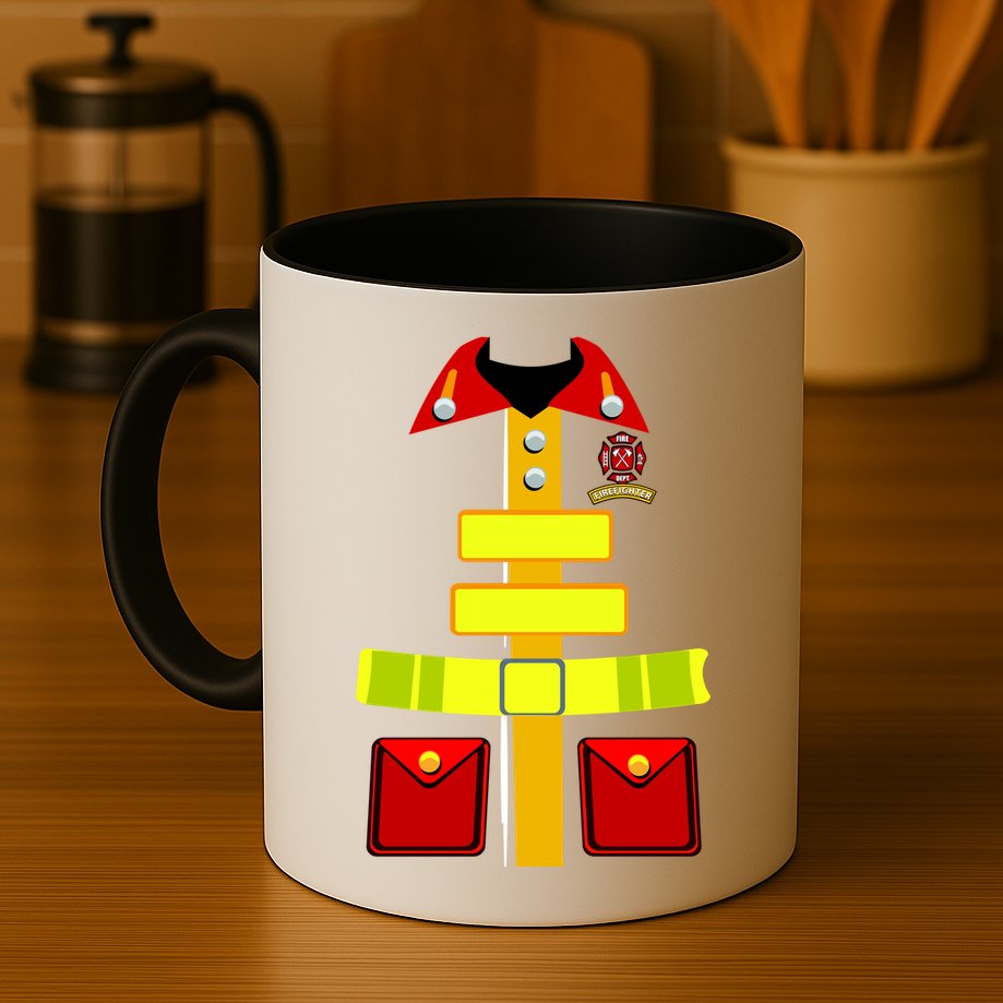 Fireman Costume Firefighter Uniform Mug