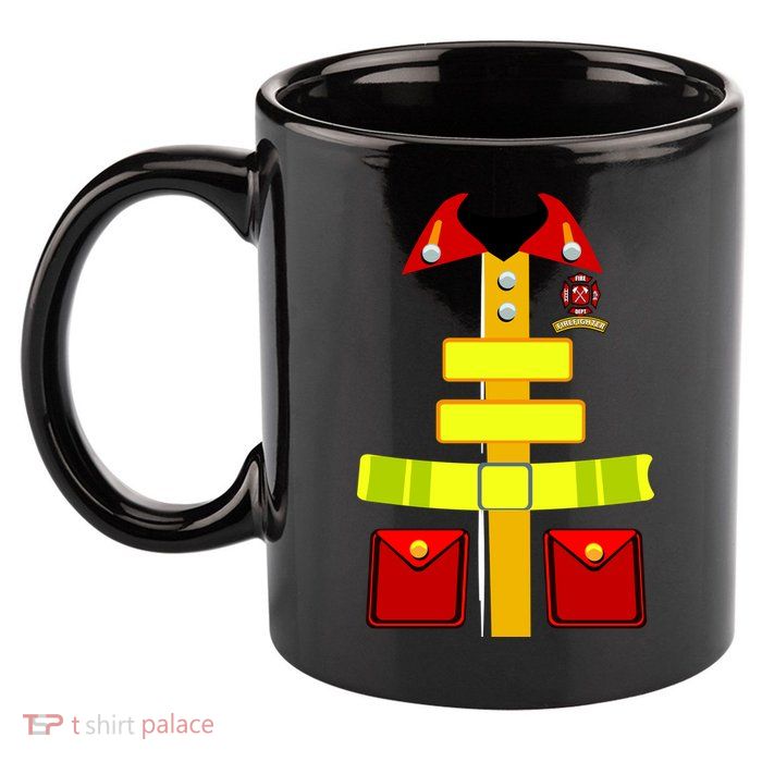 Fireman Costume Firefighter Uniform 11oz C Handle Ceramic Mug