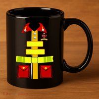Fireman Costume Firefighter Uniform 11oz C Handle Ceramic Mug