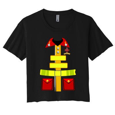 Fireman Costume Firefighter Uniform Crop Top