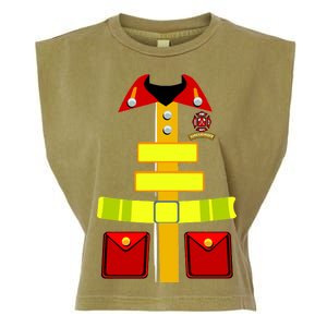 Fireman Costume Firefighter Uniform Garment-Dyed Women's Muscle Tee