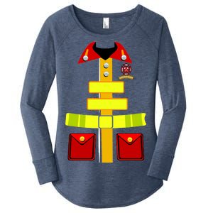 Fireman Costume Firefighter Uniform Women's Perfect Tri Tunic Long Sleeve Shirt