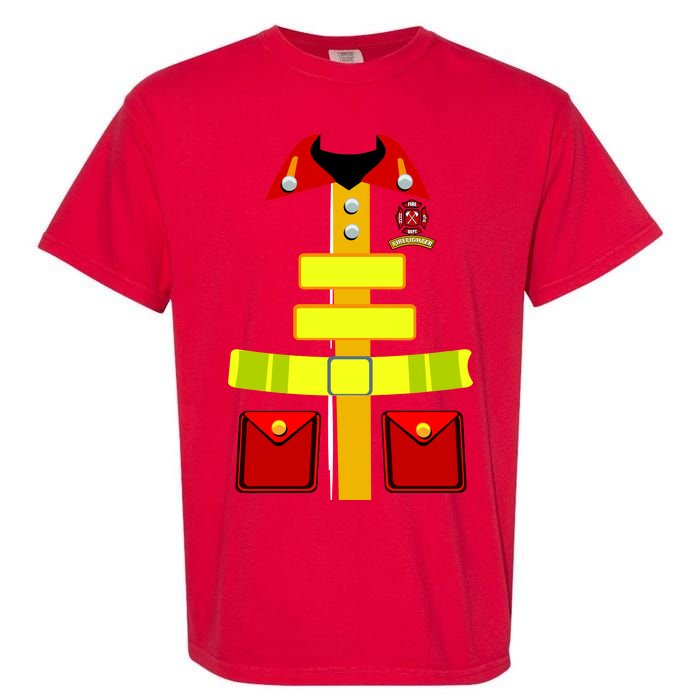 Fireman Costume Firefighter Uniform Garment-Dyed Heavyweight T-Shirt