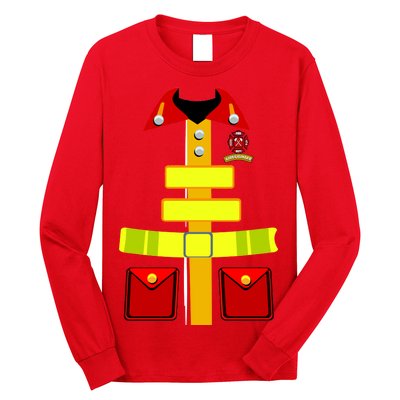 Fireman Costume Firefighter Uniform Long Sleeve Shirt