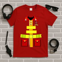 Fireman Costume Firefighter Uniform T-Shirt