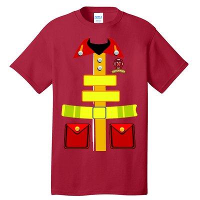 Fireman Costume Firefighter Uniform Tall T-Shirt