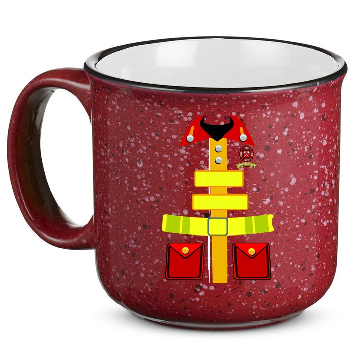 Fireman Costume Firefighter Uniform 15oz Campfire Ceramic Mug