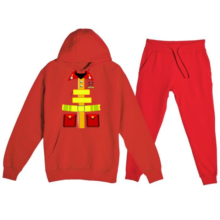 Fireman Costume Firefighter Uniform Premium Hooded Sweatsuit Set