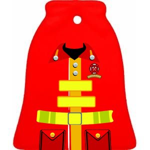 Fireman Costume Firefighter Uniform Ceramic Bell Ornament