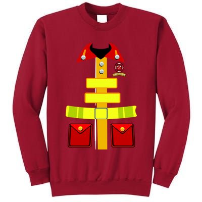 Fireman Costume Firefighter Uniform Tall Sweatshirt