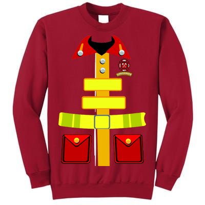 Fireman Costume Firefighter Uniform Tall Sweatshirt