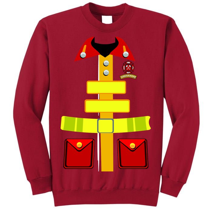 Fireman Costume Firefighter Uniform Tall Sweatshirt