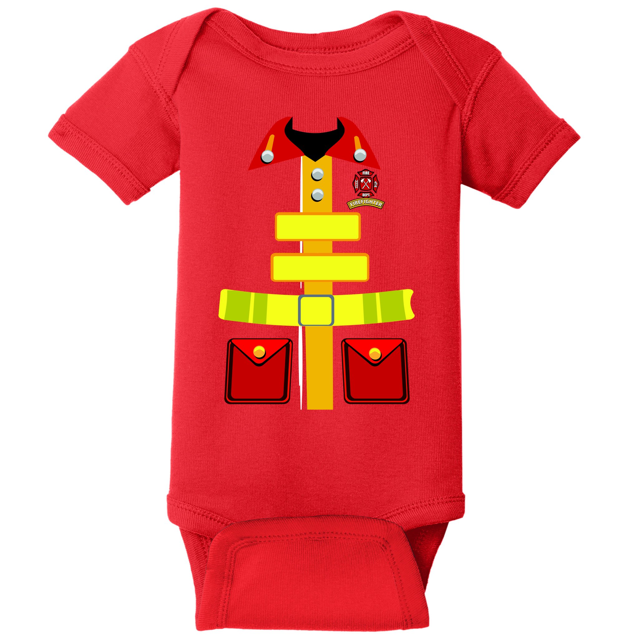 Fireman Costume Firefighter Uniform Baby Bodysuit