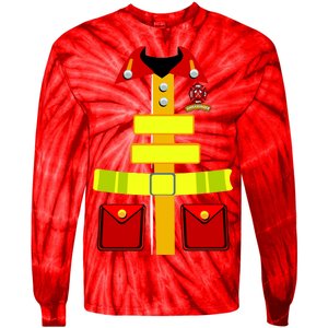 Fireman Costume Firefighter Uniform Tie-Dye Long Sleeve Shirt