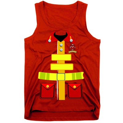 Fireman Costume Firefighter Uniform Tank Top