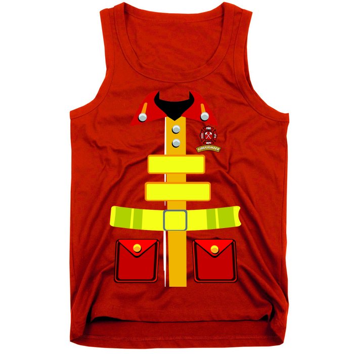 Fireman Costume Firefighter Uniform Tank Top