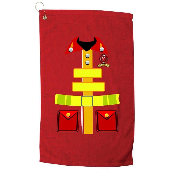 Fireman Costume Firefighter Uniform Golf Towel